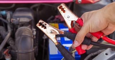 jumper cables to charge a battery