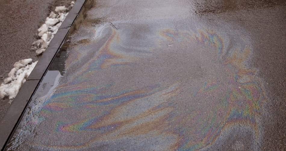 gas that leaked onto the ground during winter