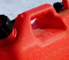 Gas can sitting on snow