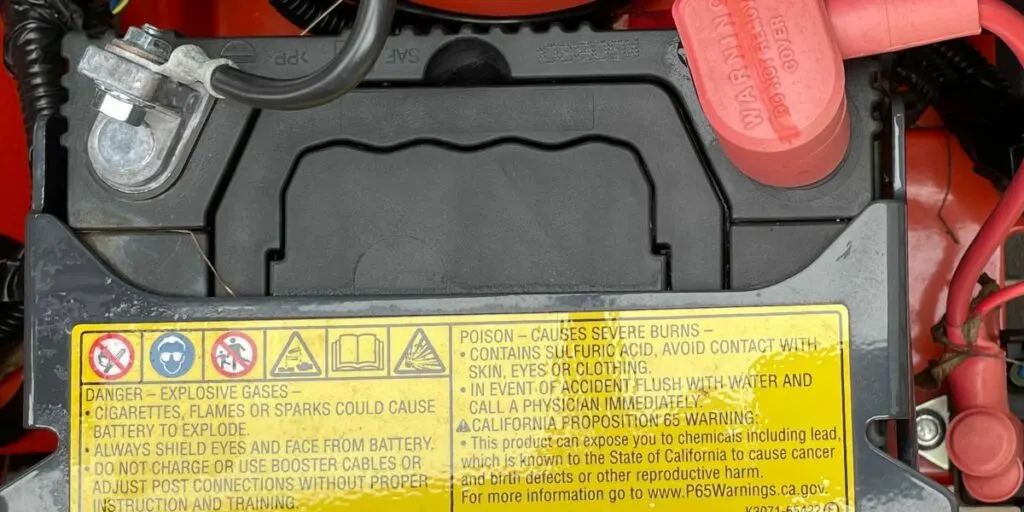 Zero turn mower battery